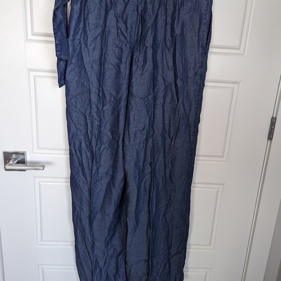 Laura Linen look flowy Lyocell  pants size M - Picture 3 of 5